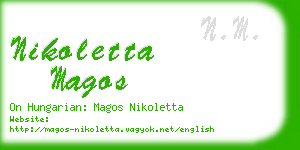 nikoletta magos business card